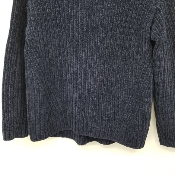Lands' End Blue Ribbed Long Sleeved Pullover Sweater Size Small - Picture 6 of 9